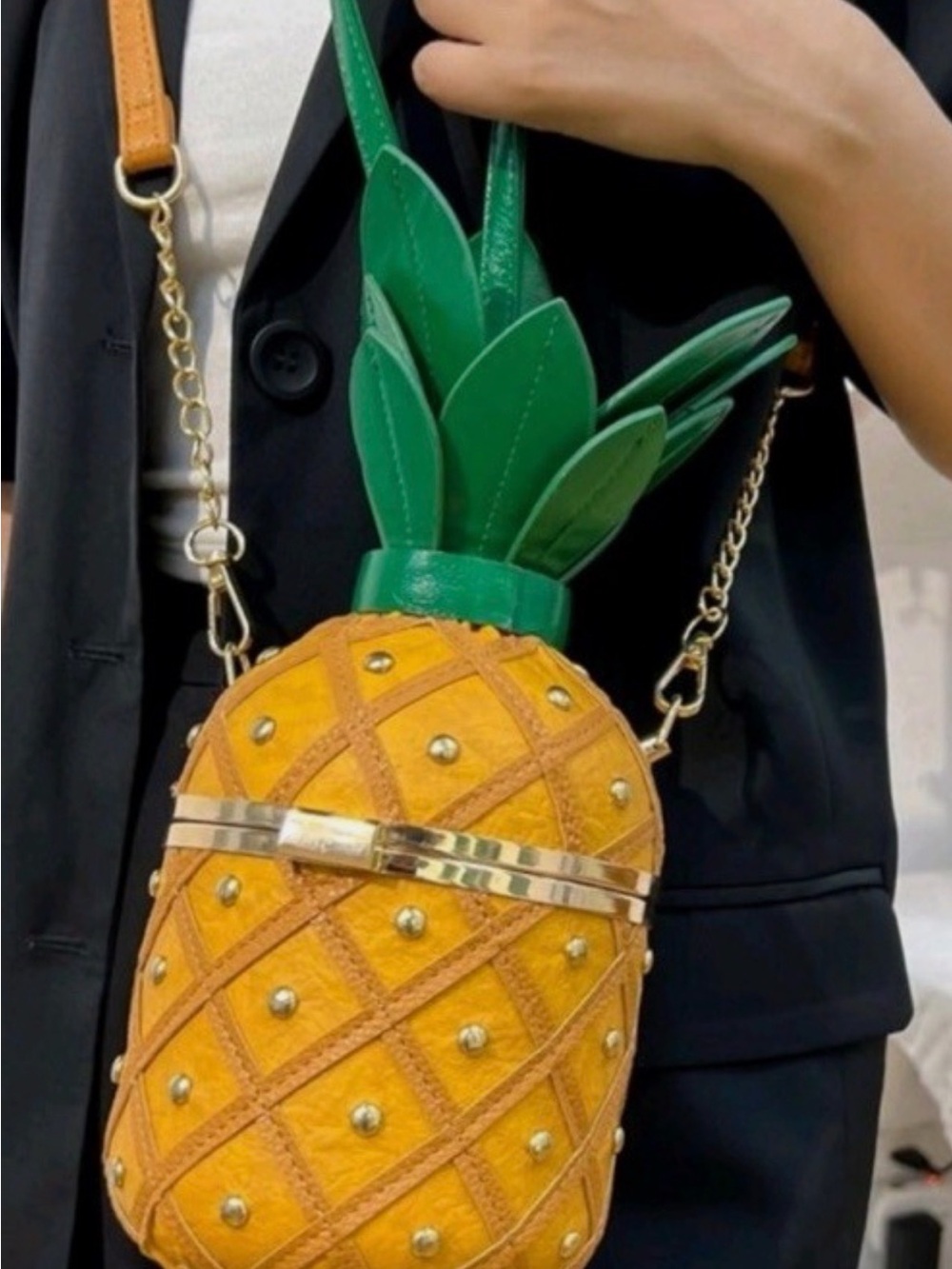 Pineapple Novelty Crossbody Bag - Picture 2 of 3